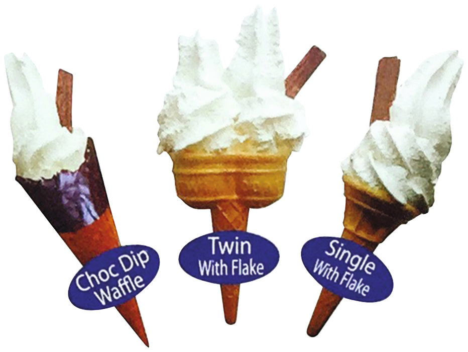 Oxford Diecast 1:76 Scale Whitby Mondial Ice Cream Van Piccadilly Whip 76WM007 Flakes and Waffles