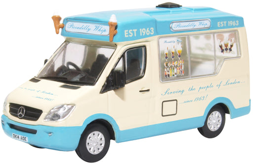 Oxford Diecast 1:76 Scale Whitby Mondial Ice Cream Van Piccadilly Whip 76WM007