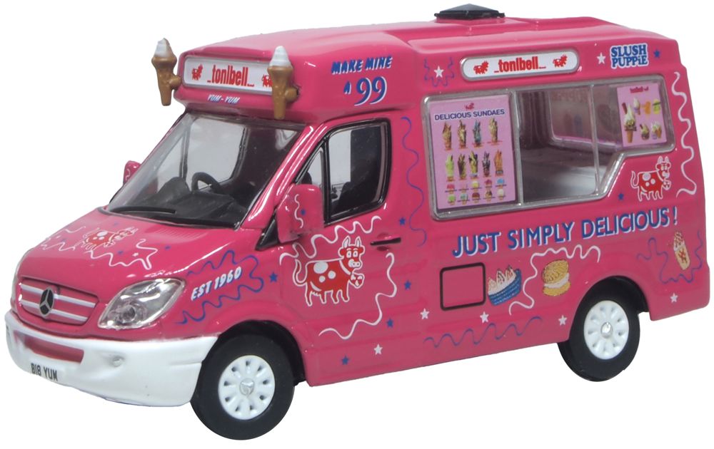 Oxford Diecast Whitby Mondial Ice Cream Van Tonibell 1:76