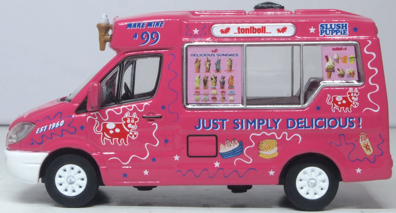 Oxford Diecast Whitby Mondial Ice Cream Van Tonibell 1:76
