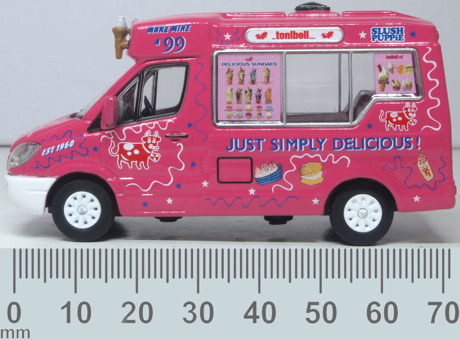 Oxford Diecast Whitby Mondial Ice Cream Van Tonibell 1:76