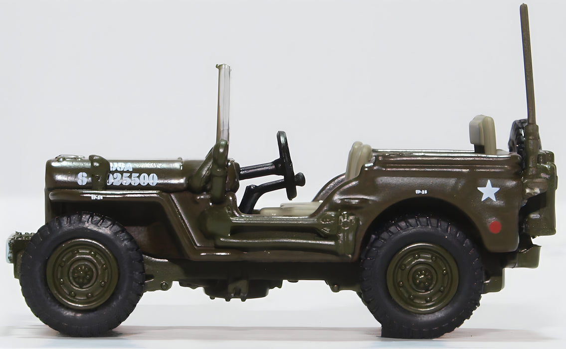 Oxford Diecast Willys MB US Army 76WMB003 1:76 Scale Left