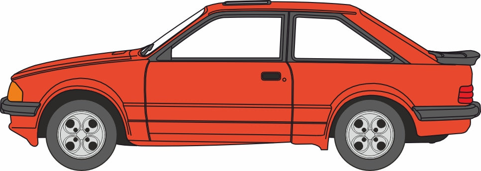 Oxford Diecast Ford Escort XR3i Sunburst Red 1:76 Scale