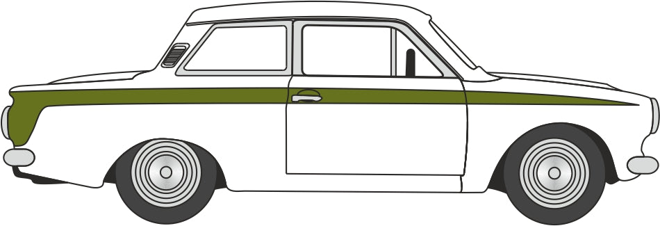 Oxford Diecast Cortina MK I White - 1:76 Scale 76COR1001 Right