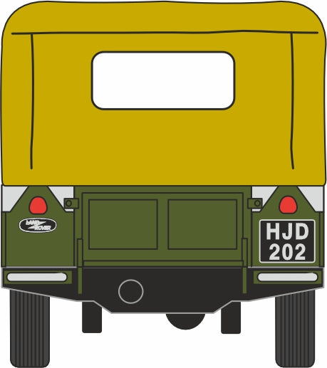 Oxford Diecast Land Rover 88 Canvas Green Bronze - 1:76 Scale 76LAN188009 Rear
