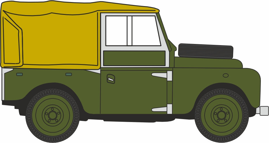 Oxford Diecast Land Rover 88 Canvas Green Bronze - 1:76 Scale 76LAN188009 Right