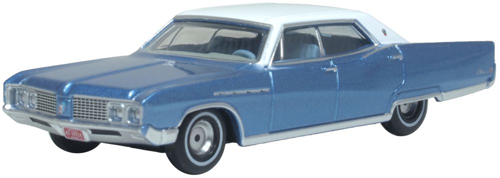 Oxford Diecast 1968 Buick Electra 225 Medium Teal Blue Mist/Parchment 1:87