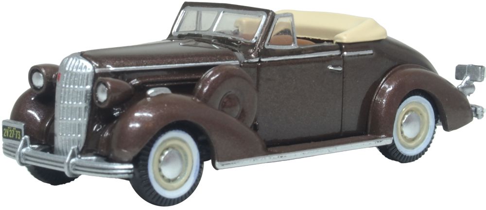 Oxford Diecast 1936 Buick Special Convertible Coupe Bengal Brown Metallic 1:87 Scale
