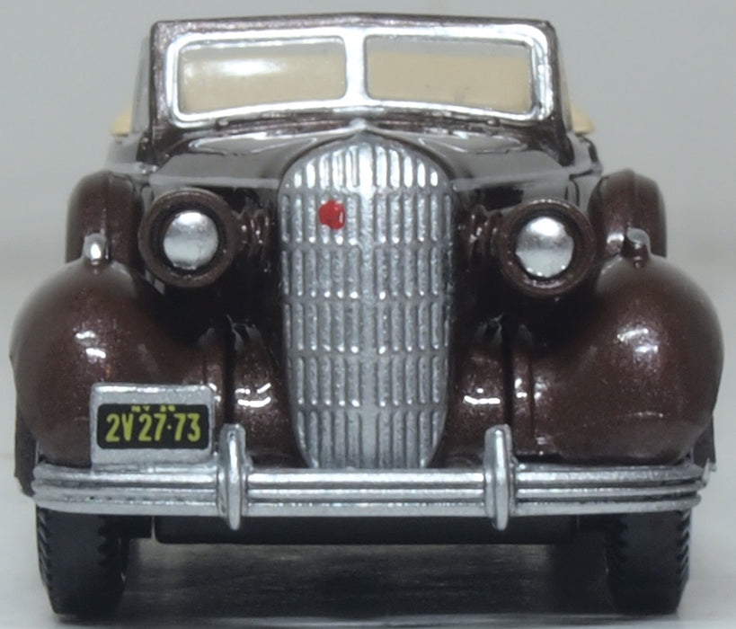 Oxford Diecast 1936 Buick Special Convertible Coupe Bengal Brown Metallic 1:87 Scale
