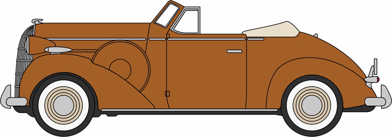 Oxford Diecast 1936 Buick Special Convertible Coupe Bengal Brown Metallic 1:87 Scale
