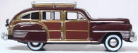 Oxford Diecast 1:87 scale Chrysler T & C Woody Wagon 1942 Regal Maroon Right