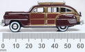 Oxford Diecast 1:87 scale Chrysler T & C Woody Wagon 1942 Regal Maroon Measurements