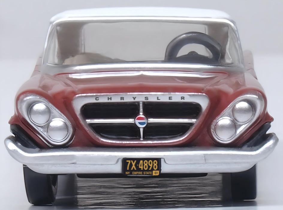 Oxford Diecast Chrysler 300 Convertible 1961 (Closed) Cinnamon/White at 1:87 scale - 87 CC61004 front