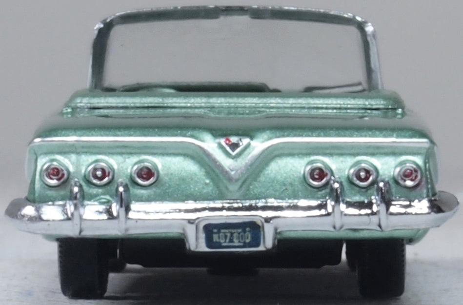 Oxford Diecast 1961 Chevrolet Impala Convertible Arbor Green 1:87