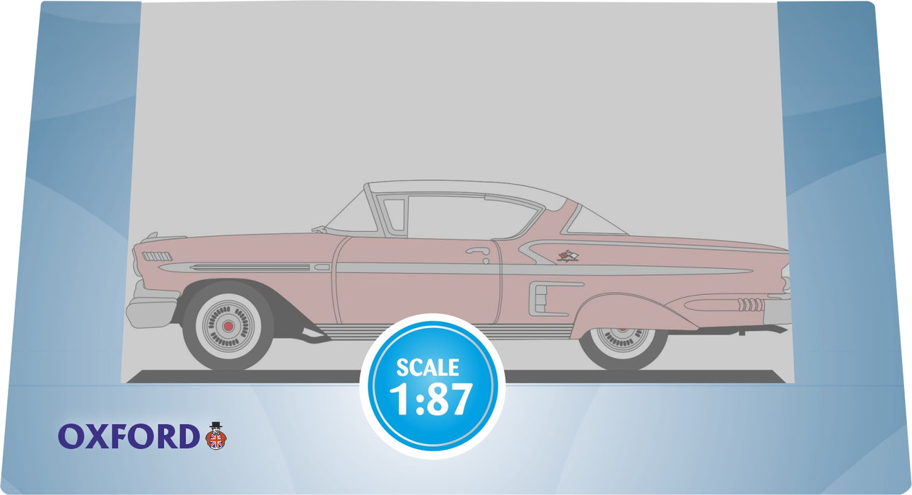 Oxford Diecast 87CIS58001 Chevrolet Impala Sport Coupe 1958 Pack