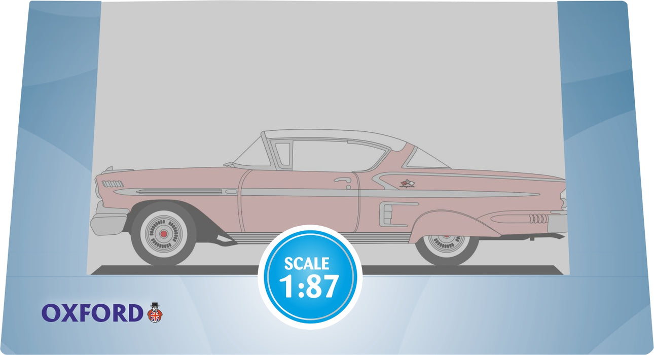 Oxford Diecast 87CIS58001 Chevrolet Impala Sport Coupe 1958 Pack