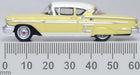 Oxford Diecast  87CIS58002 Chevrolet Impala Sport Coupe 1958 Colonial Cream and Snowcrest White 1:87 Scale Measurements