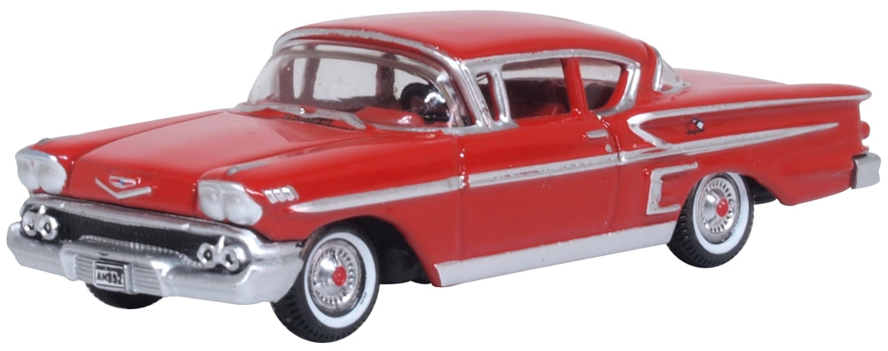 Oxford Diecast 1958 Chevrolet Impala Sports Coupe Rio Red