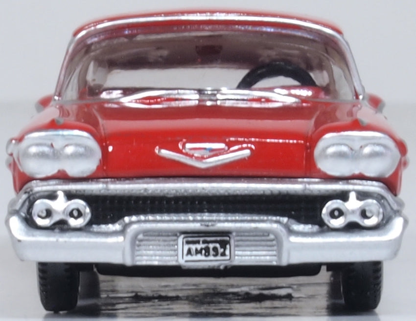 Oxford Diecast 1958 Chevrolet Impala Sports Coupe Rio Red