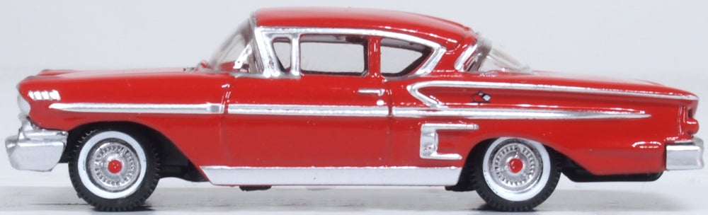 Oxford Diecast 1958 Chevrolet Impala Sports Coupe Rio Red