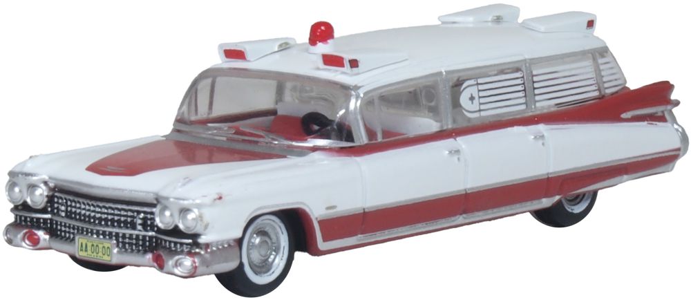 Oxford Diecast 1959 Cadillac Miller-Meteor Ambulance 1:87