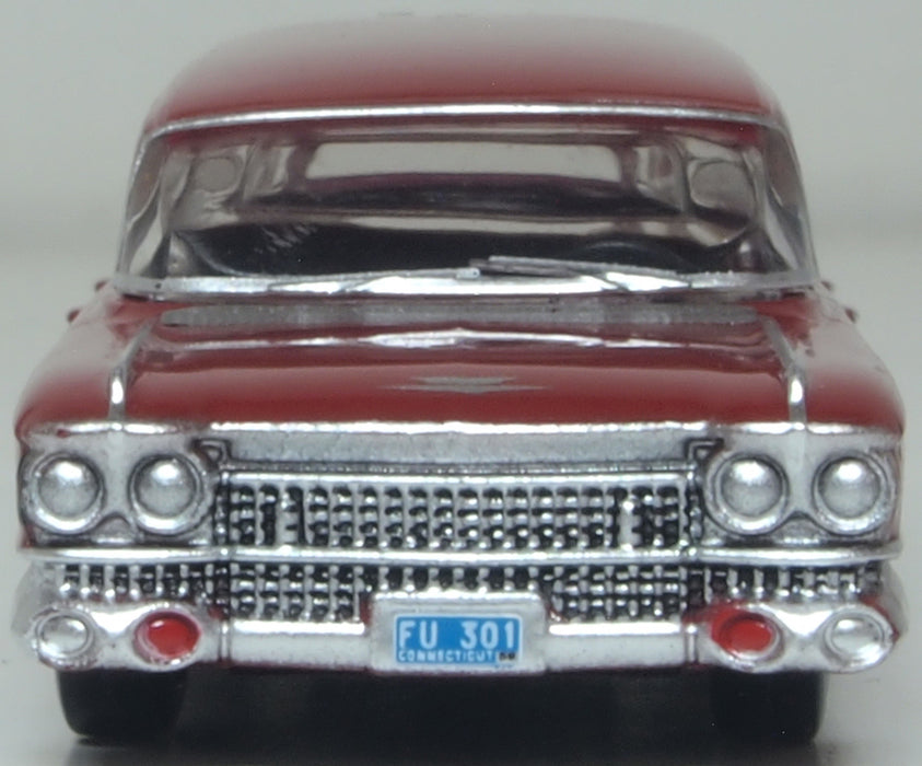 Oxford Diecast 1959 Cadillac Miller-Meteor Futura Limousine Seminole Red