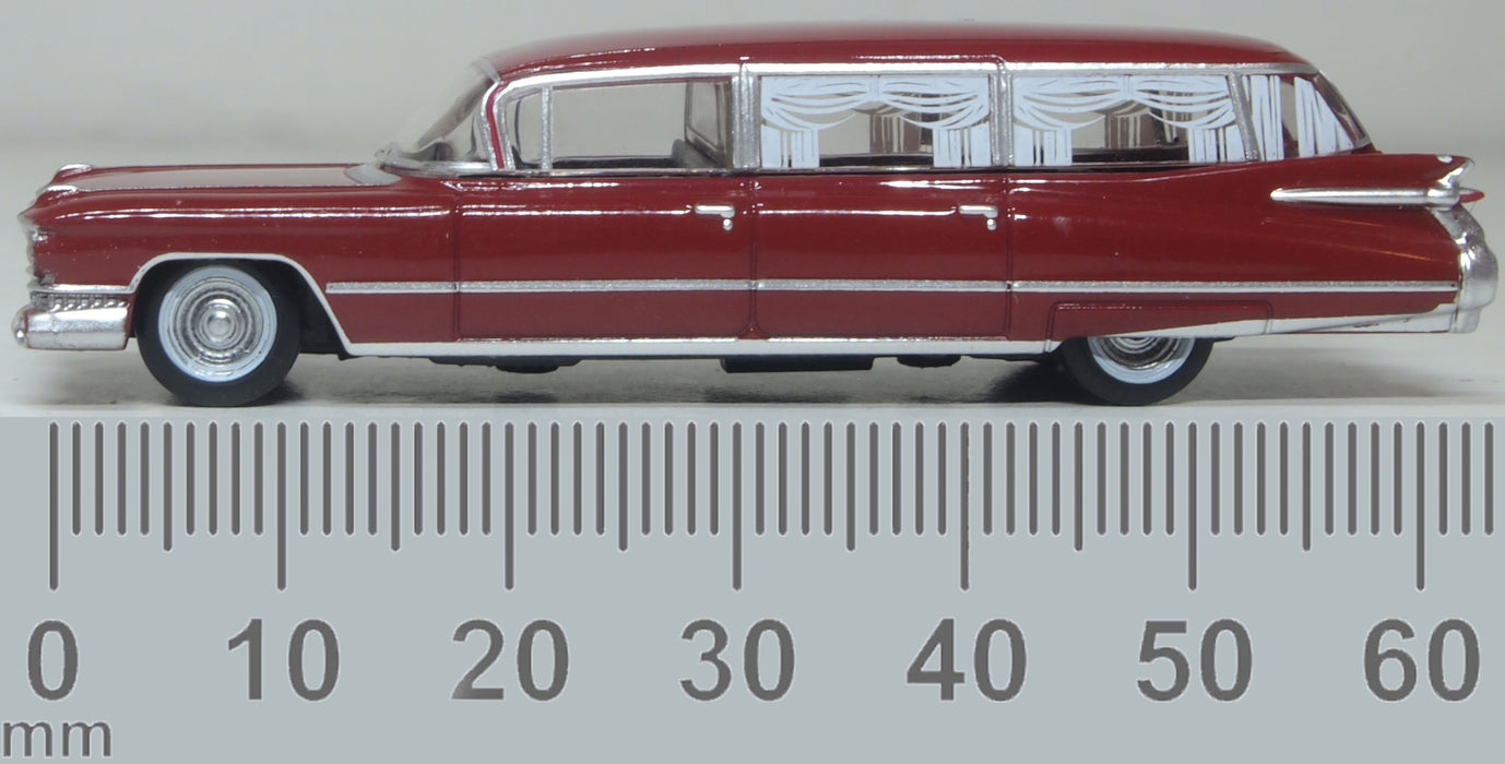Oxford Diecast 1959 Cadillac Miller-Meteor Futura Limousine Seminole Red