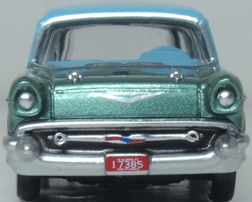 Oxford Diecast 1957 Chevrolet Nomad Larkspur Blue/Harbor Blue 1:87 Scale