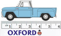 Oxford Diecast Chevrolet Stepside Pick Up 1965 Light Blue and White 1:87 Scale 87CP65001 Measurements