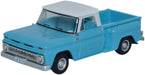 Oxford Diecast Chevrolet Stepside Pick Up 1965 Light Blue and White 1:87 Scale 87CP65001