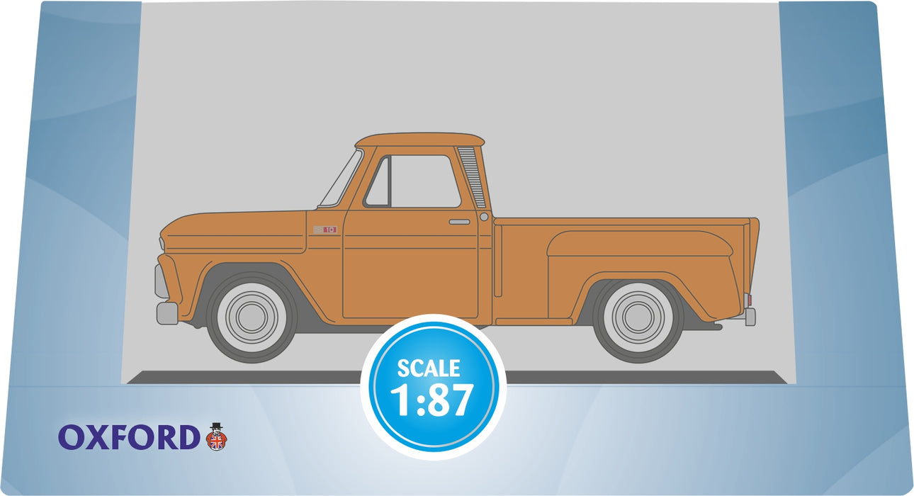 Oxford Diecast Chevrolet Stepside Pick Up 1965 Orange 87CP65002