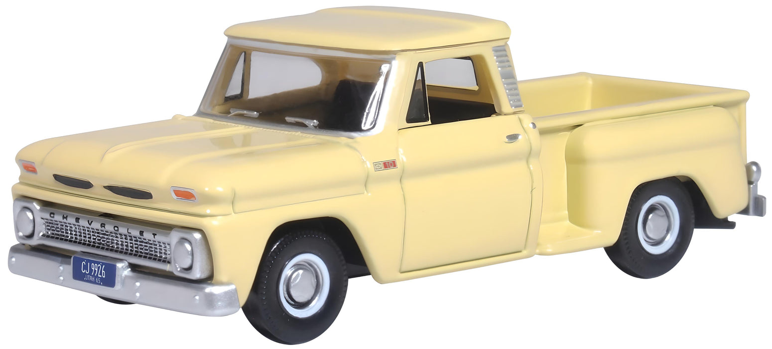Oxford Diecast Chevrolet Stepside Pick Up 1965 Yellow 1:87  Scale