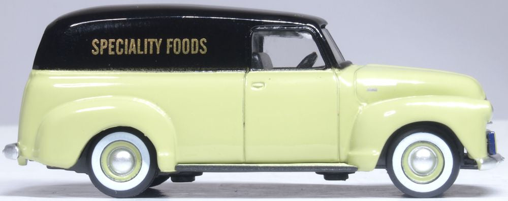 87CV50004 Oxford Diecast Chevrolet Panel Van 1950 Speciality Foods Right