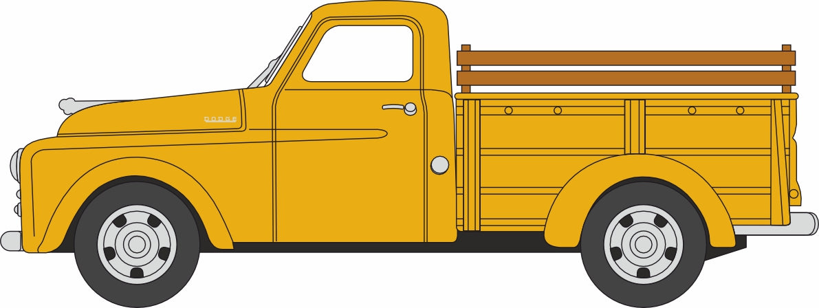 Oxford Diecast Dodge B-1B Pick Up 1948 Armour Yellow/Black 1:87 Scale