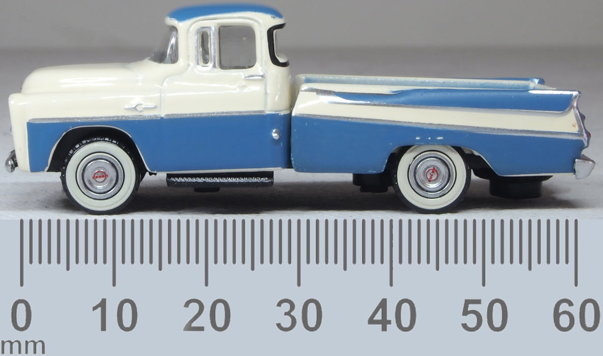 Oxford Diecast 1957 Dodge D100 Sweptside Pick Up Ice Blue/Glacier White 1:87