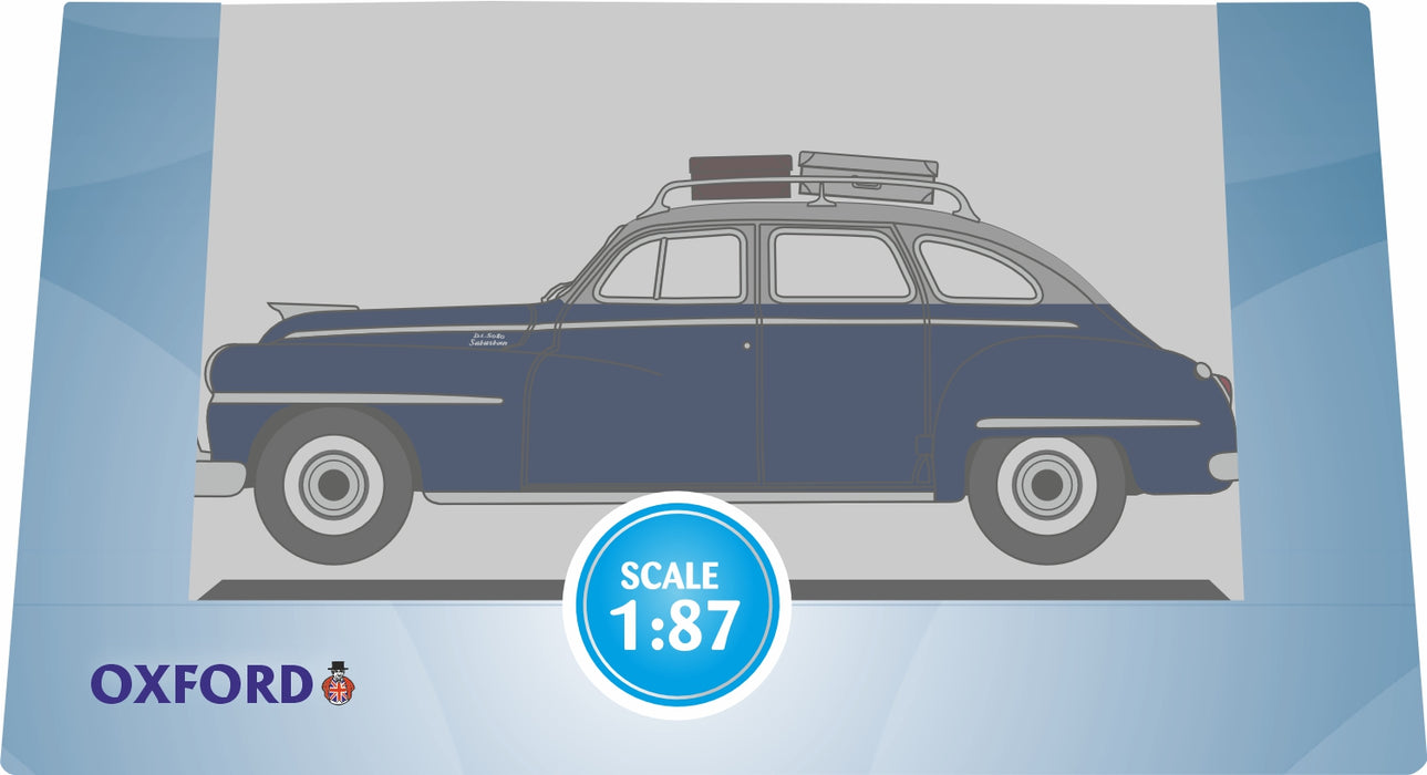 Oxford Diecast Desoto Suburban 1946-48 Butterfly Blue and Crystal Gray 1:87 Scale Pack