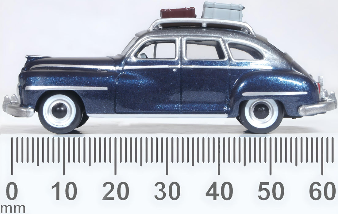 Oxford Diecast Desoto Suburban 1946-48 Butterfly Blue and Crystal Gray 1:87 Scale Measurements