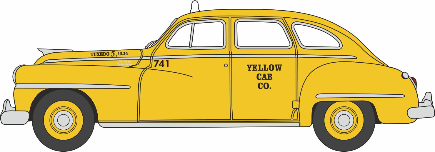 Oxford Diecast 1946/48 Desoto Suburban San Francisco Taxi 1:87 Scale