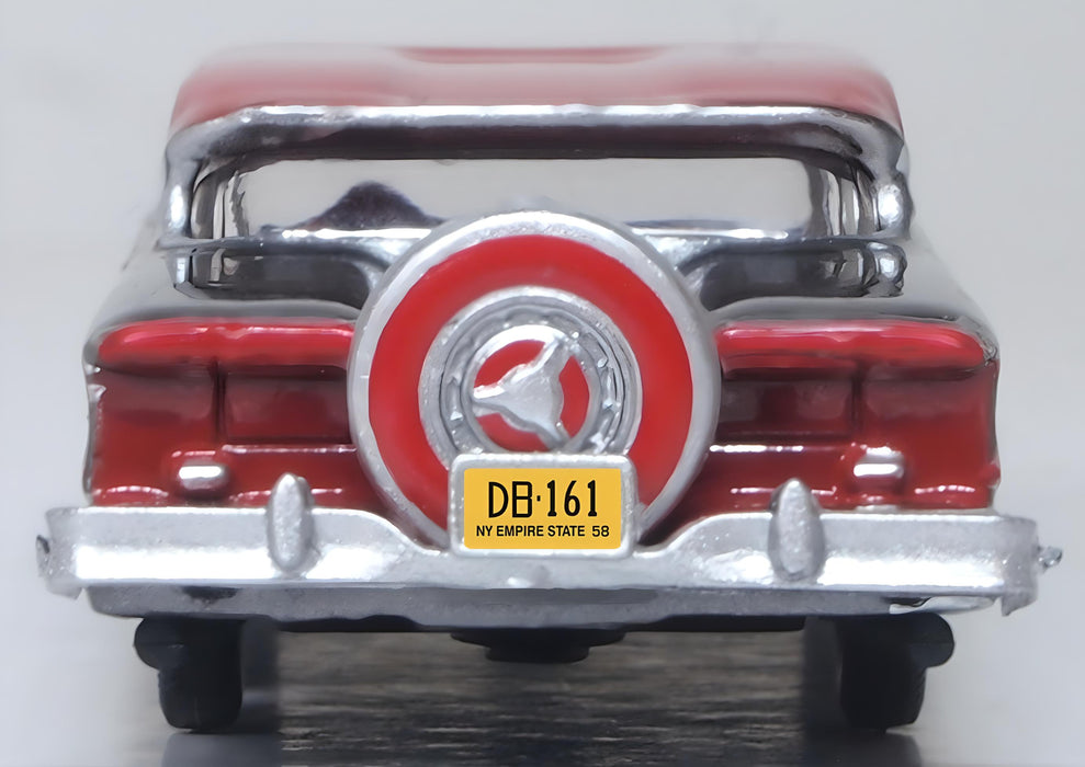 Oxford Diecast Silver Gray Ember Red Edsel Citation 1958 87ED58008 Rear