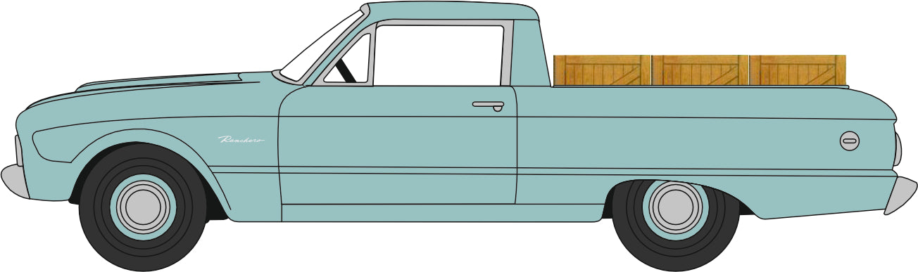 Oxford Diecast 1960 Ford Falcon Ranchero Meadowvale Green (Load) 1:87