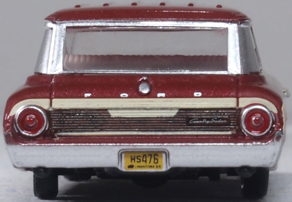 Oxford Diecast 1964 Ford Country Station Wagon Squire Vintage Burgundy 1:87