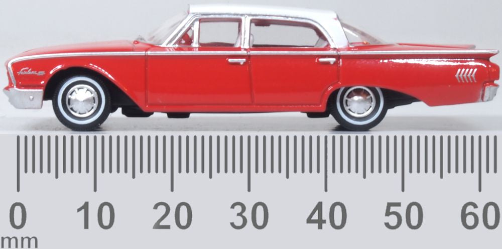 1960 Ford Fairlane 500 Town Sedan Monte Carlo Red/Corinthian White