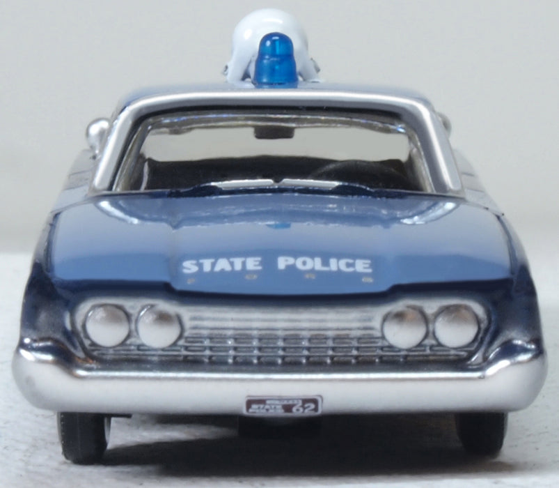 Oxford Diecast 1960 Ford Fairlane Sedan Massachusetts State Police Radar Car 1:87