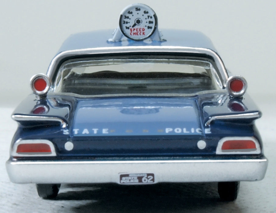 Oxford Diecast 1960 Ford Fairlane Sedan Massachusetts State Police Radar Car 1:87