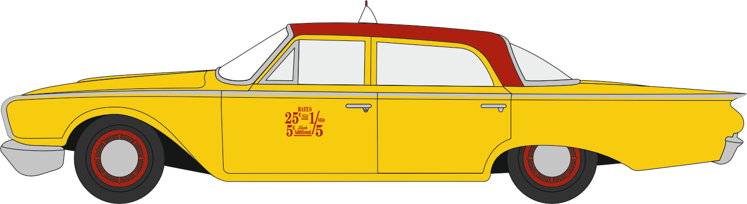 Oxford Diecast 1960 Ford Fairline Sedan NYC Taxi 1:87