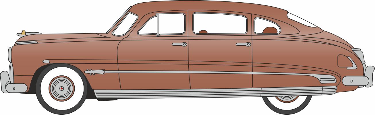 Oxford Diecast 1951 Hudson Hornet Sedan Texas Tan 1:87 Scale