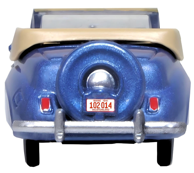 Oxford Diecast Darian Blue/tan Lincoln Continental 1941 87LC41007 1:87 Scale Rear
