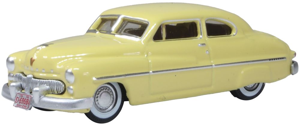Oxford Diecast 1949 Mercury 8 Coupe Calabash Yellow 1:87