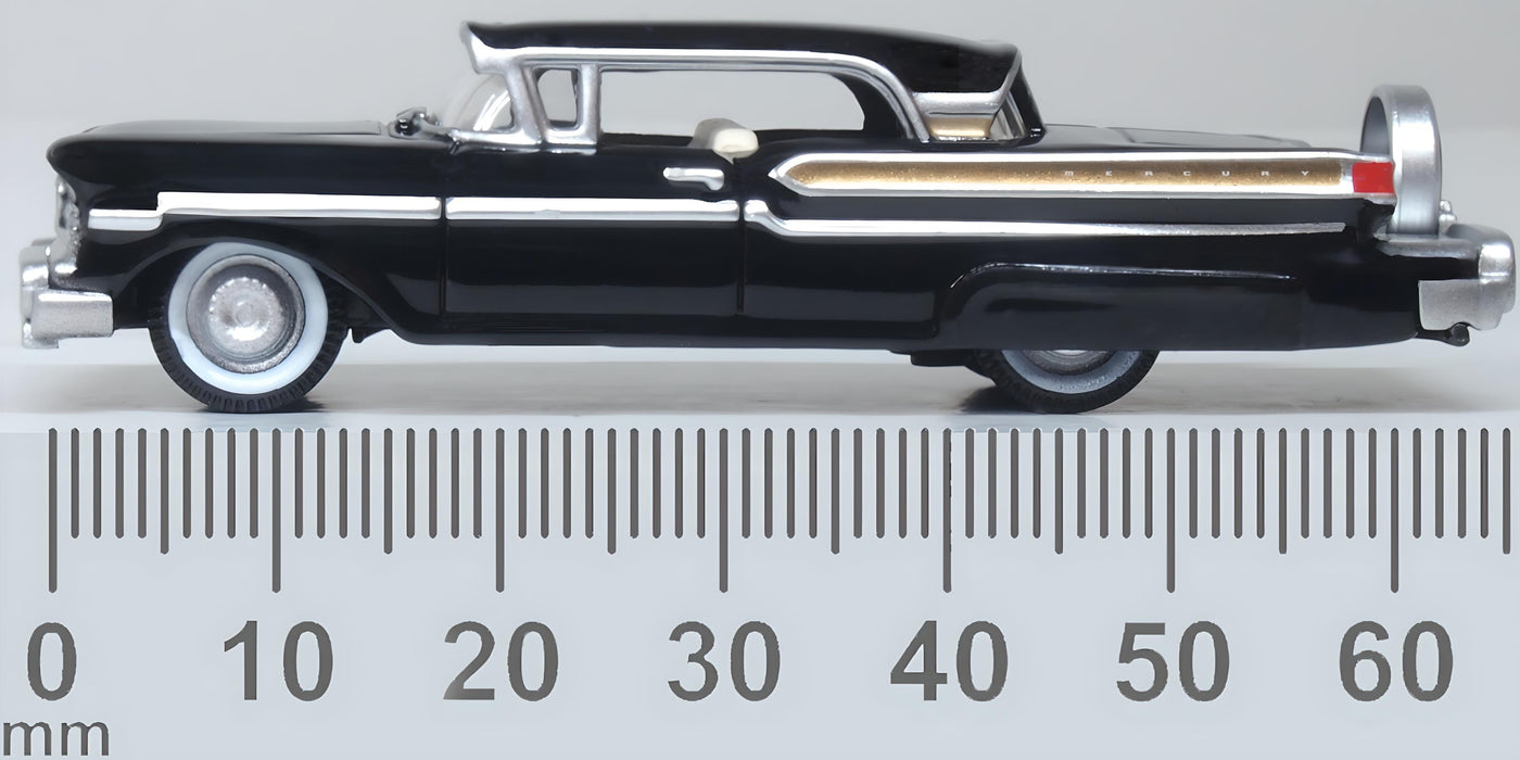 Model of the Mercury Montclair 1957 Tuxedo Black by Oxford at 1:87 scale 87MT57005 Measurements