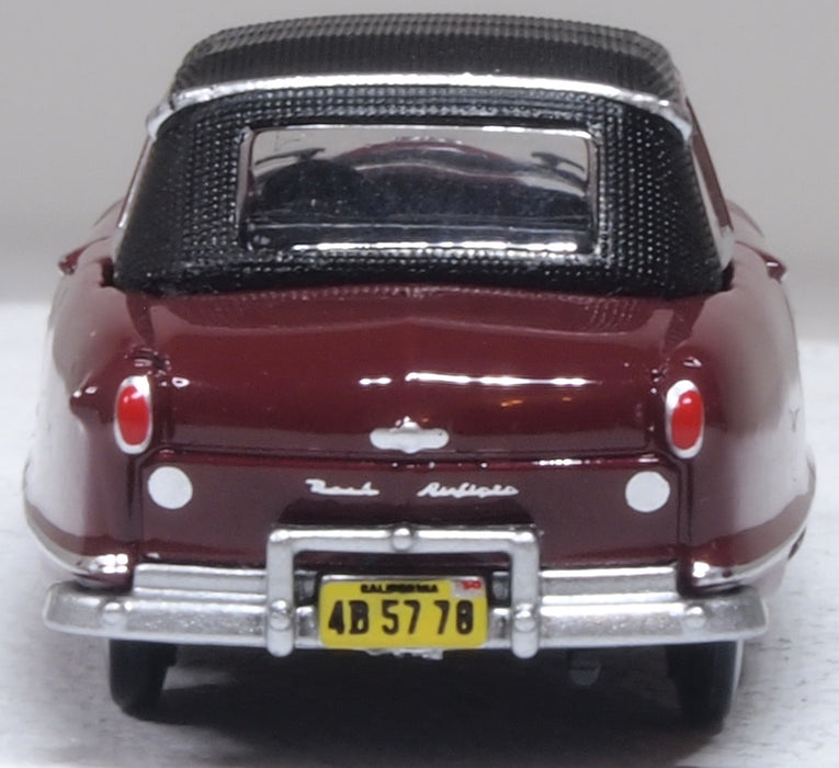Oxford Diecast 1950 Nash Rambler Custom Landau Convertible (closed) Sunset Maroon 1:87